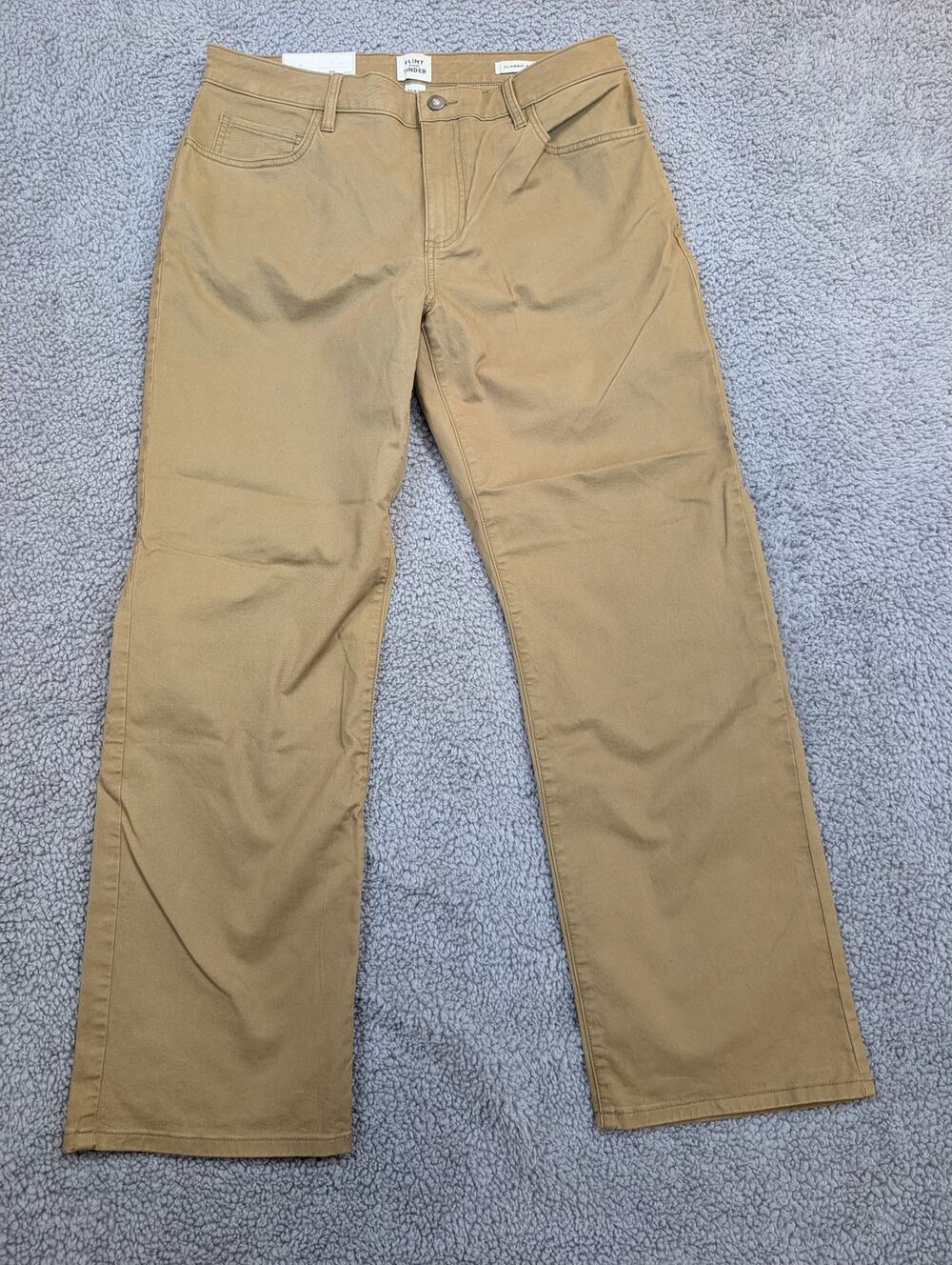 Flint and Tinder Khakis Size 34x30 Tan Classic Fit Straight (1092)